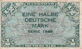 Germany Federal Rep. 1/2 Deutsche Mark P.1a -