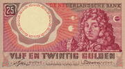 Netherlands 25 Gulden(AV55.1A.2)(P.87) M.83-1B -