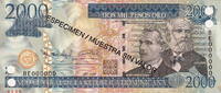 Dominican Rep. P.181s2 2.000 Pesos SPECIMEN 2009 unz
