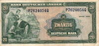 Germany Federal Rep. 20 Deutsche Mark P.17a -
