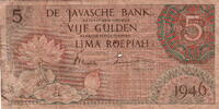 Netherlands Indies 5 Gulden(MEV.149) P.88 -