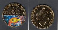 Fiji Isl. 1 Dollar SURGERN FISH coloured KM.149 -