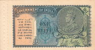 India 1 Rupee 2 ph. 1935 GEORGE V P.14b unz