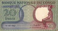 Congo Dem.Rep. P.4 20 Francs 1962 XF