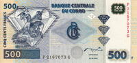 Congo Dem.Rep. P.96 500 Francs 2002 unz