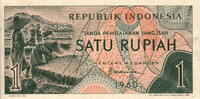 Indonesia 1 Rupiah 1960 P.76 unz 2,50 EUR Differenzbesteuert nach §25a UStG zzgl. 5,50 EUR Versand