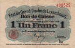 Luxembourg 1 Franc 1918 P.27 XF-