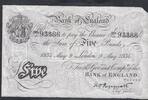 Great Britain 5 Pounds missing corner P.335a -