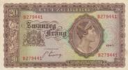 Luxembourg P.42a 20 Francs 1943 VF-XF