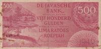 Netherlands Indies 500 Gulden(MEV.155) stains P.95 -