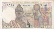French West Africa 5 Francs 1949 P.36 unz-