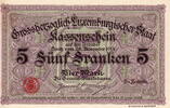 5 Franken(C3c) 1914 Luxembourg P.23 unz