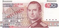 100 Francs SPECIMEN 1980 Luxembourg P.57S unz