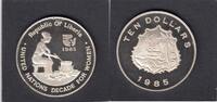 Liberia 10 Dollar DECADE FOR WOMEN rare KM.53 -