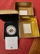 Australien 1 Dollar 2001 Lunar I Snake Schlange 1 Oz Silber gilded BU Gilded