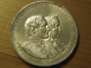 Sachsen 2 Thaler 3 1/2 Gulden Doppelthaler Goldene Hochzeit Johann und Amalie