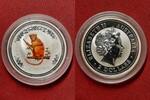 Australien 2 Dollar Lunar I Affe 2 Oz Silber coloriert -