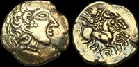 CELTIC GAUL CE-FJDF - NORTH CENTRAL GAUL, CARNUTES, Pale Gold Stater, ca.100-80BC. VERY-RARE