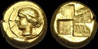 ASIA MINOR Hekte CE-QFUP - Unpublished ASIA MINOR - MYSIA, Kyzikos Electrum Hekte, ca.500-450BC