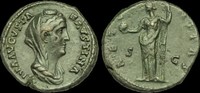 ROMAN IMPERIAL OR-BDWF - DIVA FAUSTINA I AE As, ca.141-6AD.