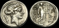 ROMAN REPUBLIC RE-WDBT - REPUBLIC - Q. Pomponius Musa, AR Denarius, ca.56BC. TERPSICHORE