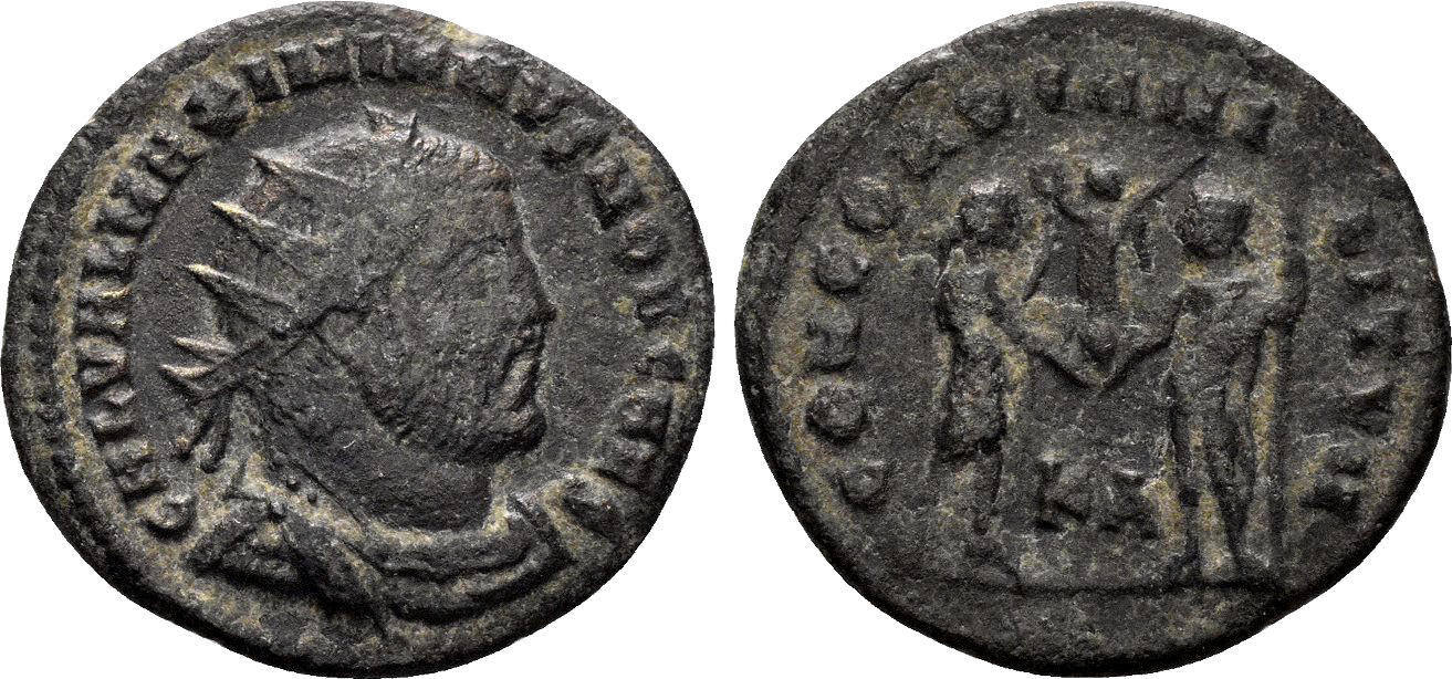 Roman Empire Radiatus Galerius, as Caesar. 293-305 AD. Prince receiving ...