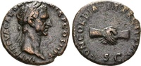 Roman Empire As Nerva. 96-98 AD. AE As. Rome mint. Clasped hands