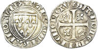 MIDDLE AGES France. Charles VI. AR Guénar (2.72g, 27mm). Rouen Mint. Duplessy 377c1 -