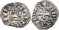 MIDDLE AGES Denier Crusaders, Duchy of Athens. Guillaume I de la Roche. BI Tournois (0.77g, 19mm). Thebes mint. Metcalf, Crusades 1040 -