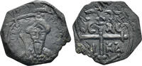 MIDDLE AGES AE Follis Crusaders, Antioch. Tancred. Regent, 1101-03/ 1104-12. (3.28g, 21mm). Second type. Metcalf, Crusades 63-70 -
