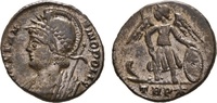 Roman Empire Follis Constantinopolis, 330-335 AD. Treveri mint. Victory