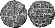BYZANTINE AE Follis Constantine VII Porphyrogenitus and Zoe. 913-959. (5.98g, 23mm). Constantinople mint. Struck 914-919. SB 1758 -
