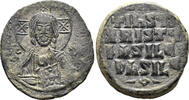 BYZANTINE AE Time of Basil II & Constantine VIII. AE Anonymous Follis (7.44g, 27mm). Class A2. Constantinople mint. SB 1813 -