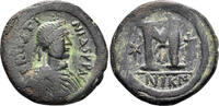 BYZANTINE AE Follis Justin I. (17.01g, 32mm). Nicomedia mint. SB 86 -