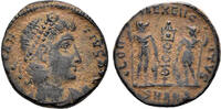 ROMAN AE Follis Constantius II. 337-361 AD. (1.71g, 15mm). Antioch mint. Struck 337-341 AD. LRBC 1385 -