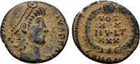 ROMAN AE Nummus Constantius II. 337-361 AD. (1.46g, 15mm). Antioch mint. Struck 347/8 AD. RIC 113 -
