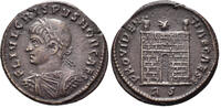 ROMAN AE Follis Crispus, Caesar. (3.00g, 20mm). Rome mint. Struck 324-5 AD. RIC 266 -