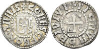 MIDDLE AGES AR Denier France. County of Maine. Herbert I ´le Éveillé-Chien´. (1.35g, 22mm) Cinomanis (Le Mans) mint. Duplessy 398 -