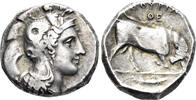 GREEK AR Didrachm Lucania, Thourioi. Circa 300-280 BC. (7.69g, 20mm). SNG ANS 1081 -