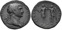 Roman Empire Sestertius Trajan. 98-117 AD. Emperor crowned by Victory