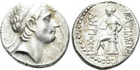 Seleukid Kingdom Tetradrachm Antiochos III ‘the Great’, 222-187 BC. Apollo seated on omphalos
