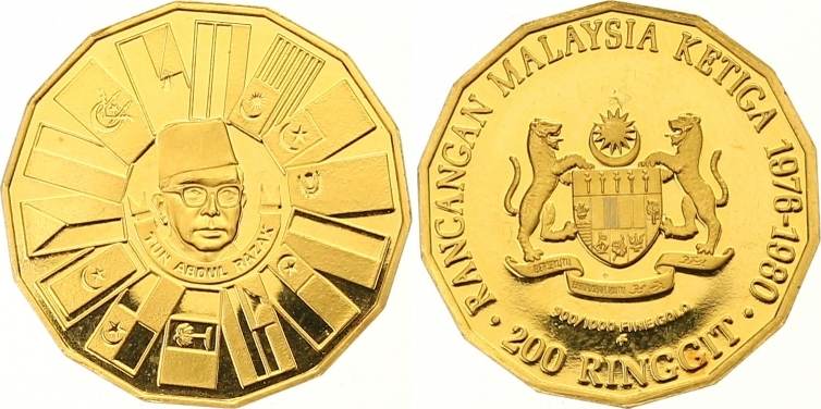 200 Dollars To Malaysian Ringgit / 200 Ringgit Goldmünze 1977 Malaysia