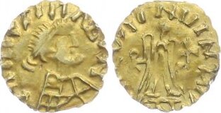 Merowinger Tremissis Gold Anonyme Pr gungen Mitte Des 6 Jahrhunderts merowinger-tremissis-gold-anonyme-pr-gungen-mitte-des-6-jahrhunderts
