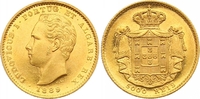 Portugal 5000 Reis Gold Luis I. 1861-1889.