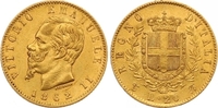 Italien-Königreich 20 Lire Gold Vittorio Emanuele II. 1859-1861-1878.