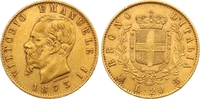Italien-Königreich 20 Lire Gold Vittorio Emanuele II. 1859-1861-1878.