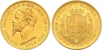 Italien-Sardinien 20 Lire Gold Vittorio Emanuele II. 1849-1878.