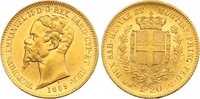 Italien-Sardinien 20 Lire Gold Vittorio Emanuele II. 1849-1878.