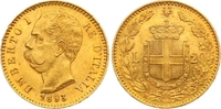Italien-Königreich 20 Lire Gold Umberto I. 1878-1900.