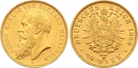 Sachsen-Meiningen 20 Mark Gold Georg II. 1866-1914.